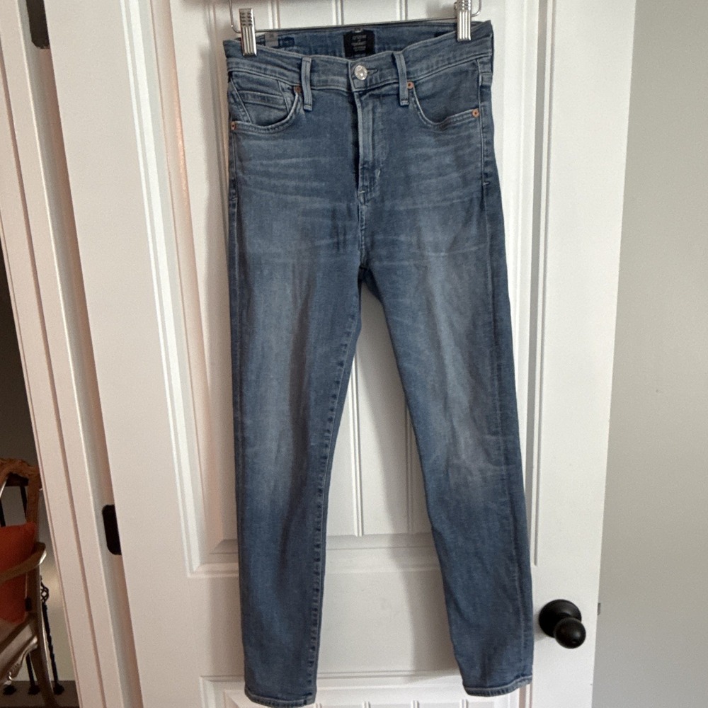 Citizens of Humanity Women's High-Rise Skinny Jeans Blue Medium Wash 5-Pocket 26